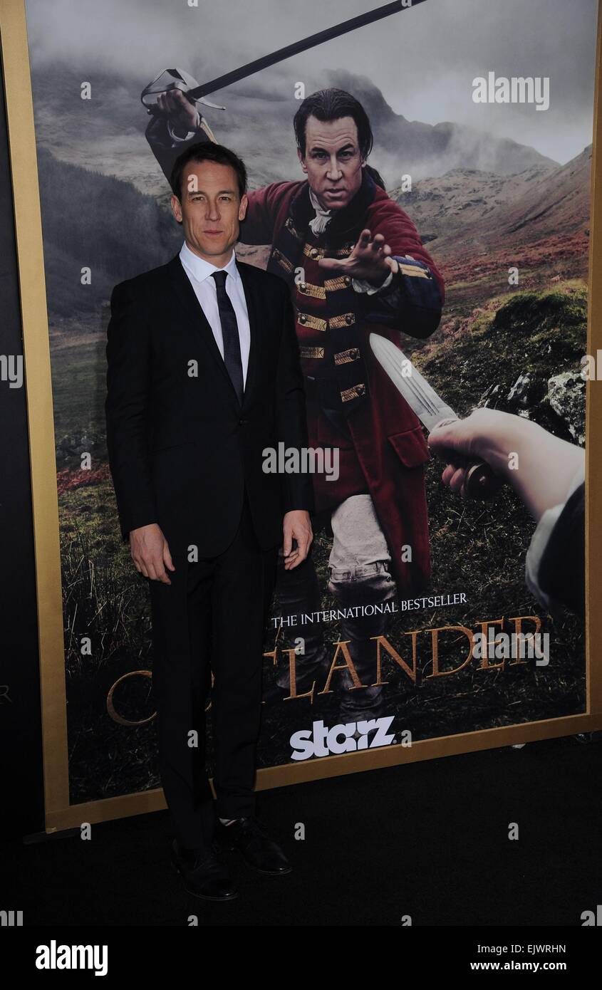 New York, NY, USA. 1er avril 2015. Tobias Menzies aux arrivées d'OUTLANDER, Premiere mi-saison Ziegfeld Theatre, New York, NY Avril 1, 2015. Credit : Kristin Callahan/Everett Collection/Alamy Live News Banque D'Images