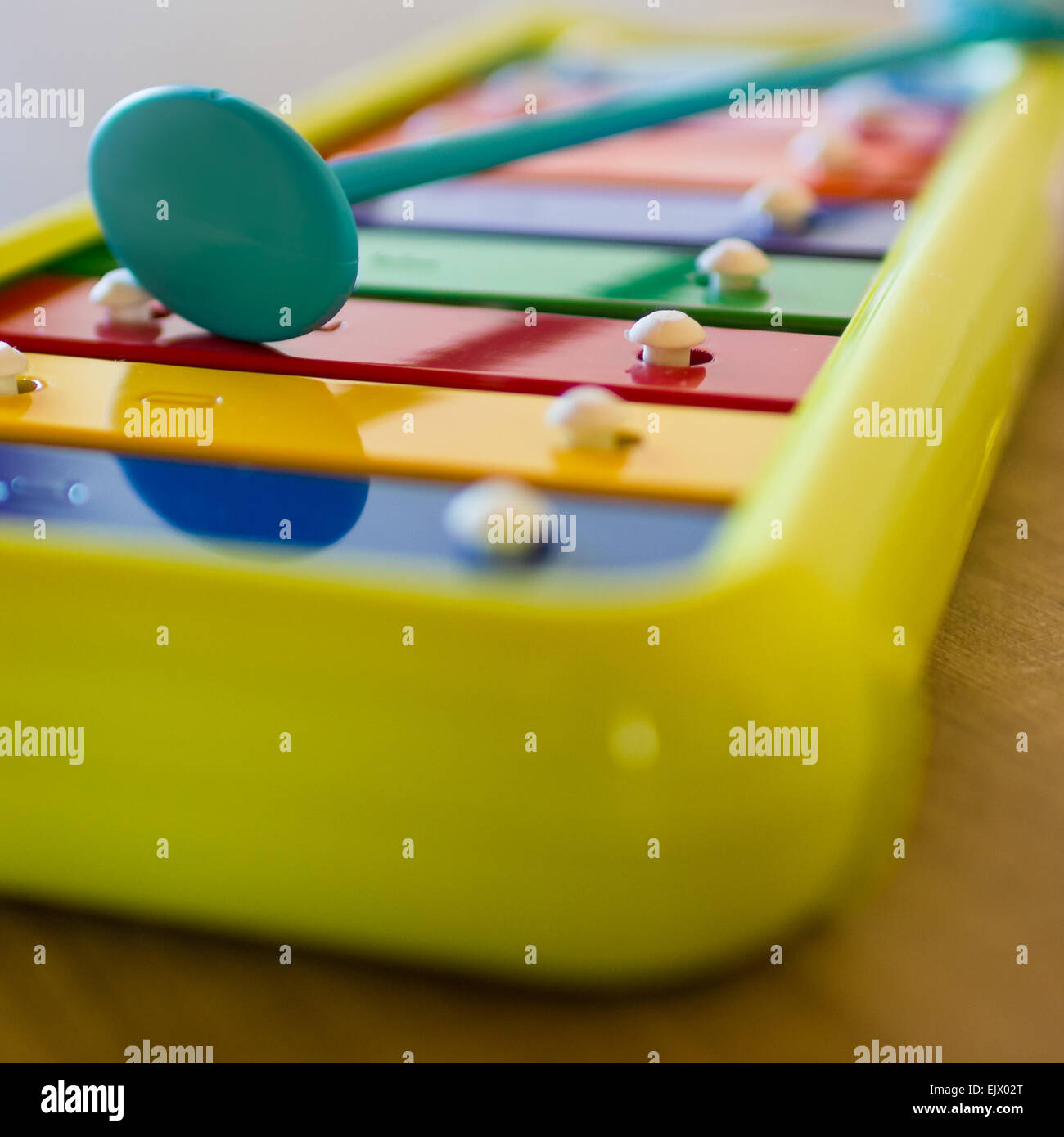 Un petit xylophone pour les enfants, dans l'échelle de l'C. Banque D'Images