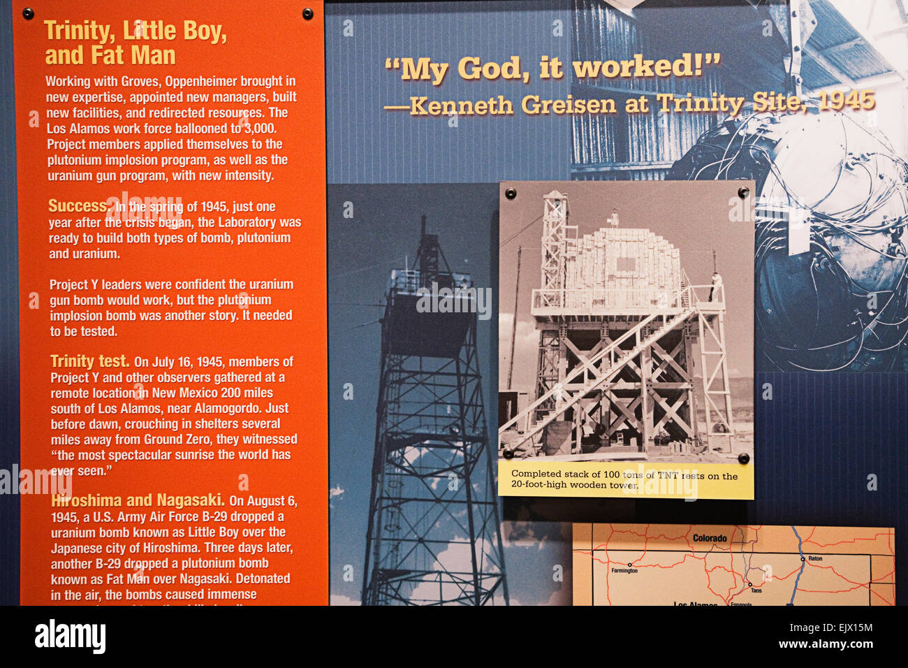 Le Bradbury Science Museum de Los Alamos est un amusant et intéressant pour les jeunes et les moins jeunes d'en apprendre davantage sur certains des hist Banque D'Images