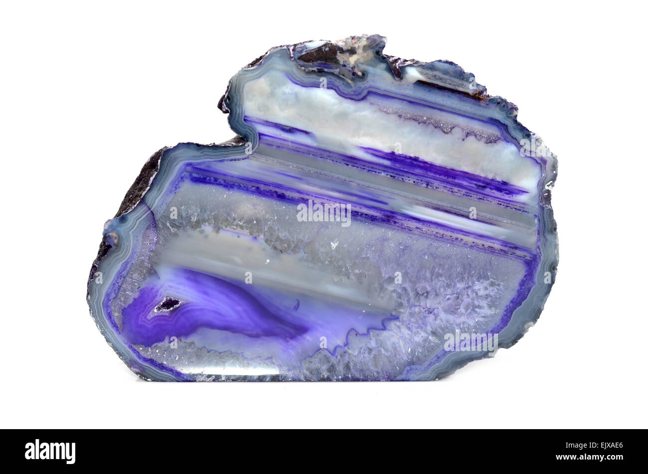 Geode Agate Violet Banque D'Images