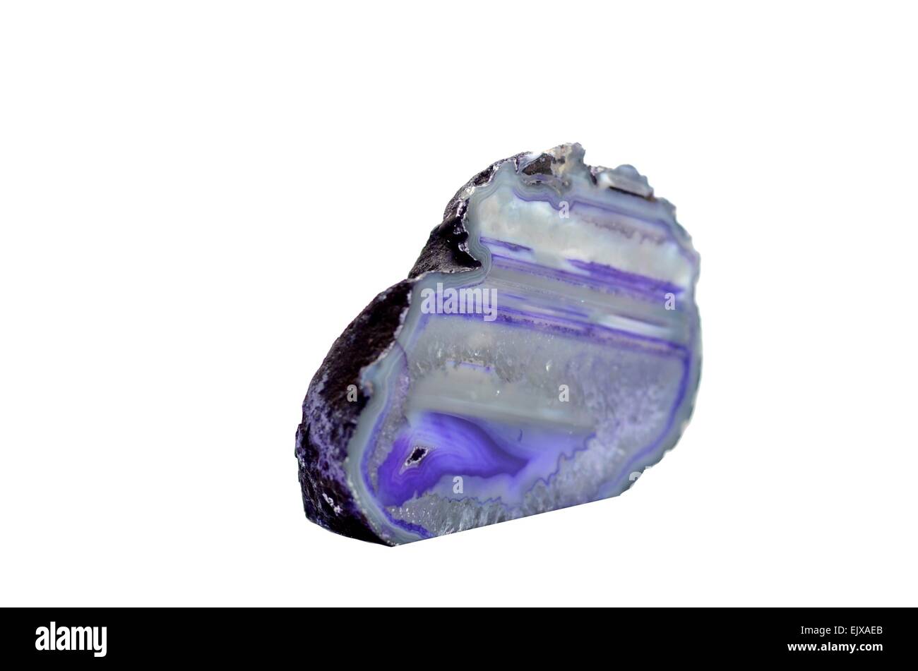 Geode Agate Violet Banque D'Images