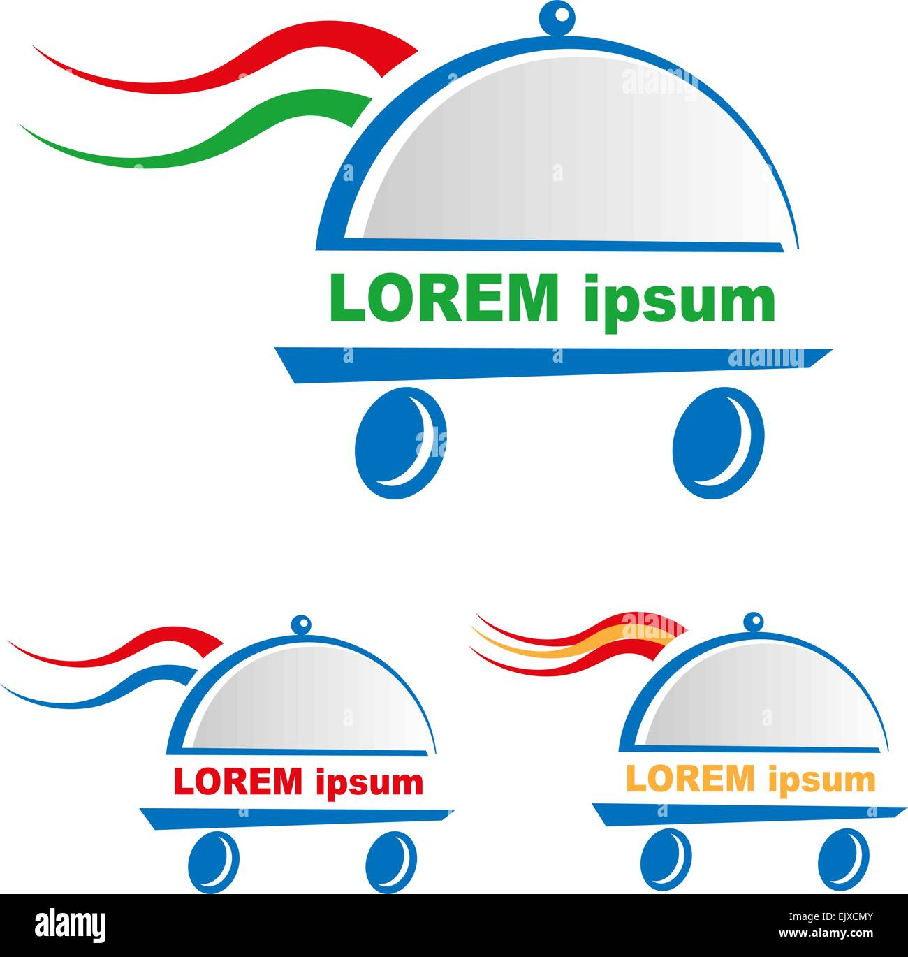 Jeu de symboles menu élément isolé sur fond blanc Illustration de Vecteur