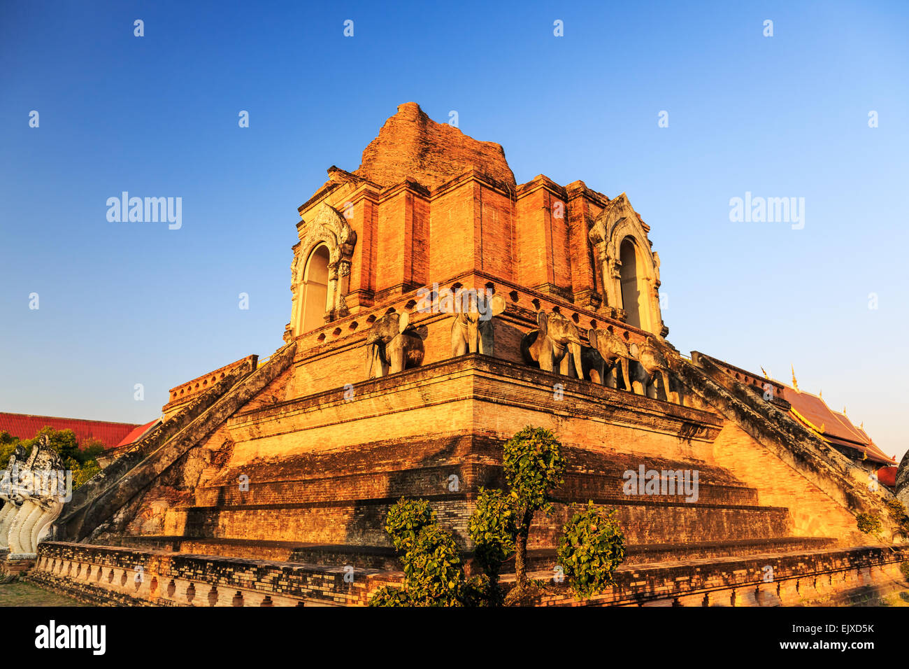 Wat Chedi Luang. Chiang Mai, Thaïlande Banque D'Images