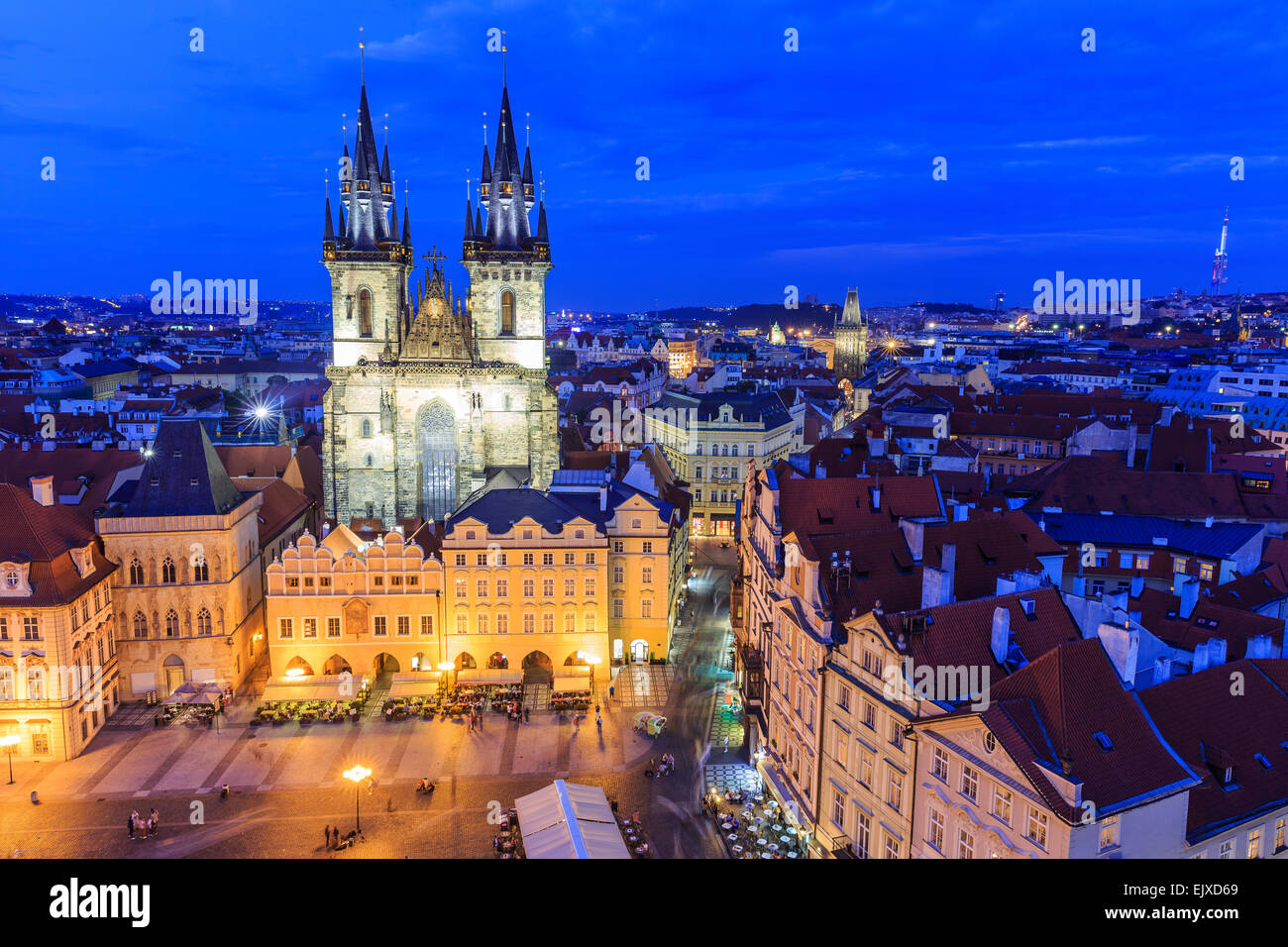 La cathédrale de Tyn. Prague, République Tchèque Banque D'Images