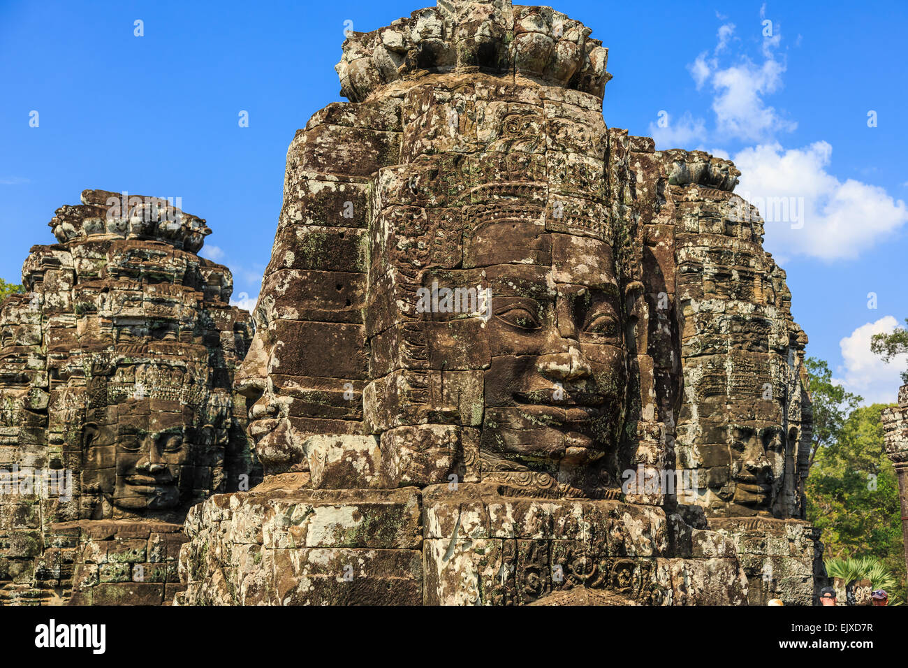 Temple Bayon. Siem Reap, Cambodge Banque D'Images