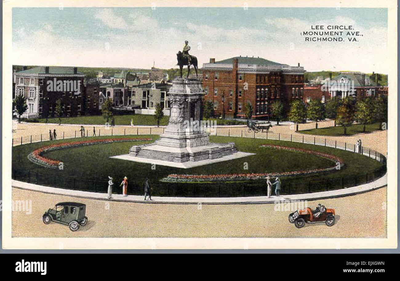 Lee Circle (Monument Rd, Richmond, VA Banque D'Images