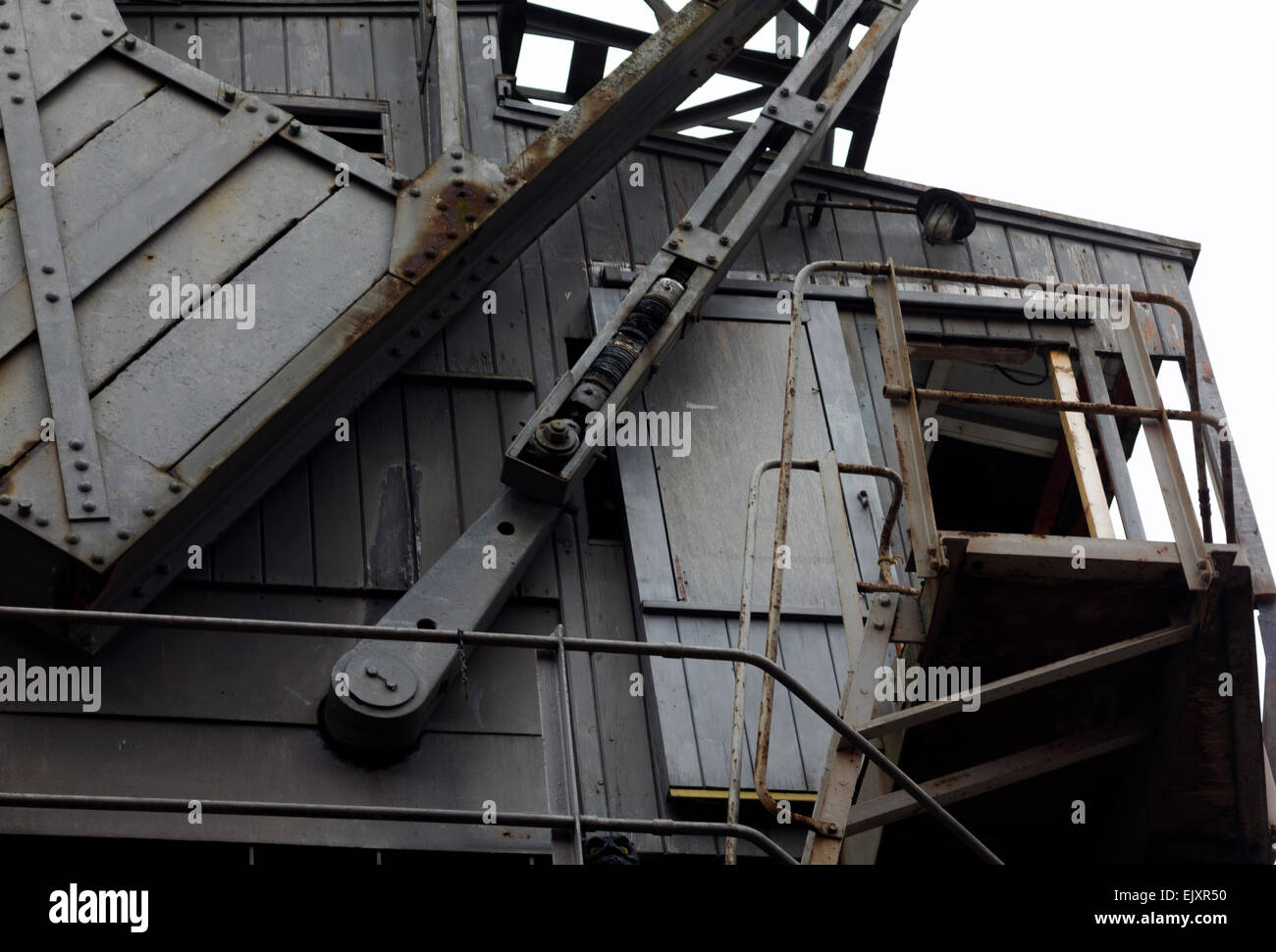Grue électrique historique Détail à Bristol City Docks. Banque D'Images