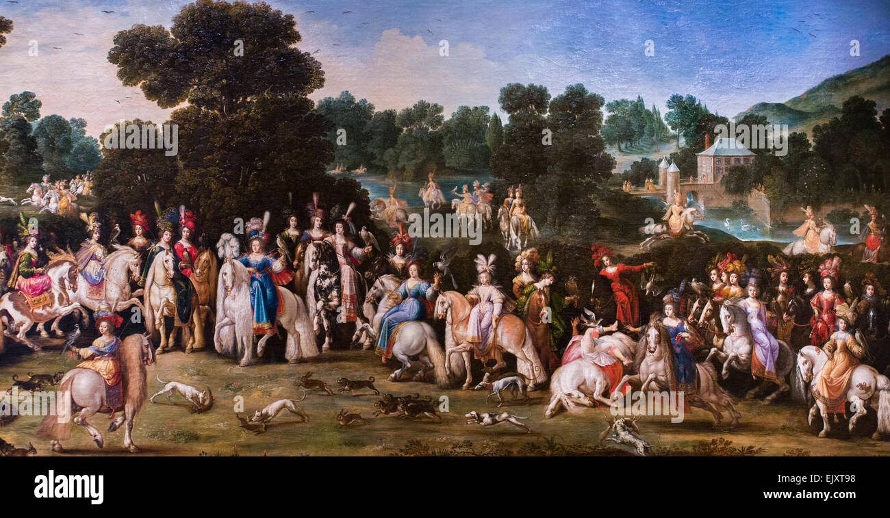 ActiveMuseum 0005977.jpg / Air, fait partie d'une série de quatre peintures acquises par le Richelieu , Cadinale représentant respectivement les quatre éléments 05/12/2013 - 17e siècle / Collection / Musée actif Banque D'Images