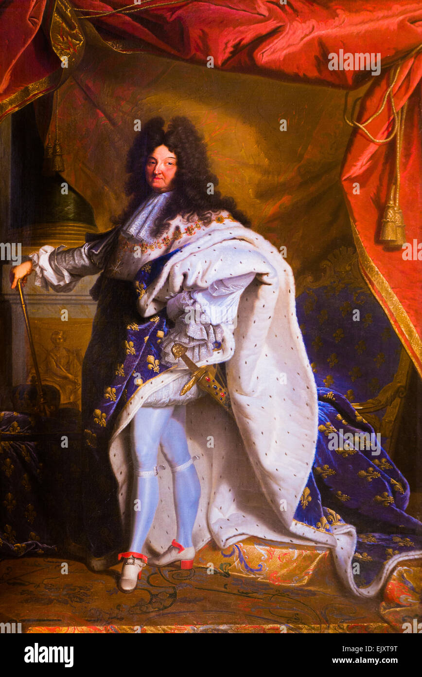 ActiveMuseum 0005992.jpg / Portrait du roi Louis XIV à Coronation Robes (d'après Hyacinthe Rigaud) 05/12/2013 - 17e siècle / Collection / Musée actif Banque D'Images