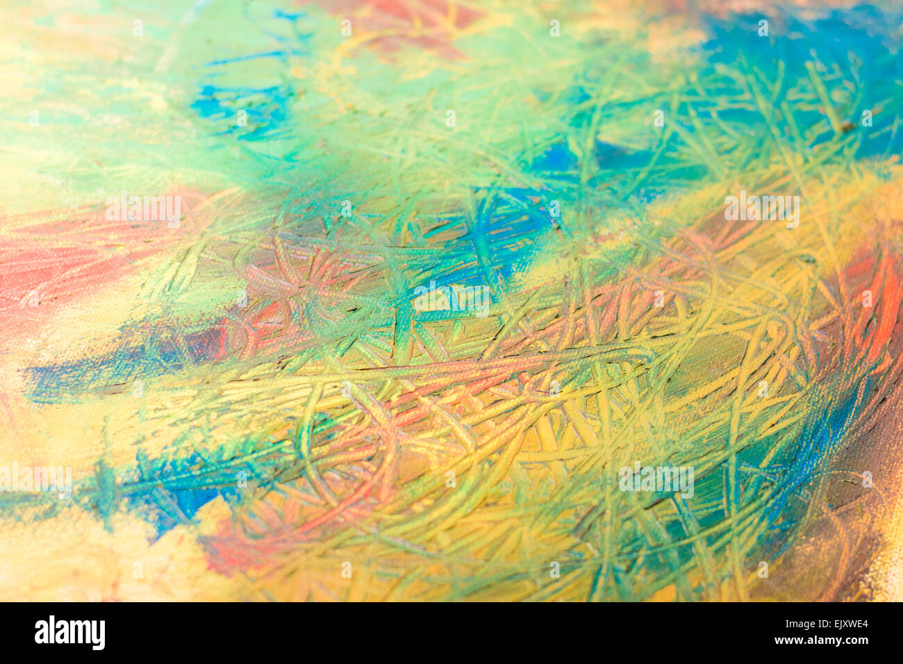 La peinture de la peinture abstraite avec Pinceaux Banque D'Images