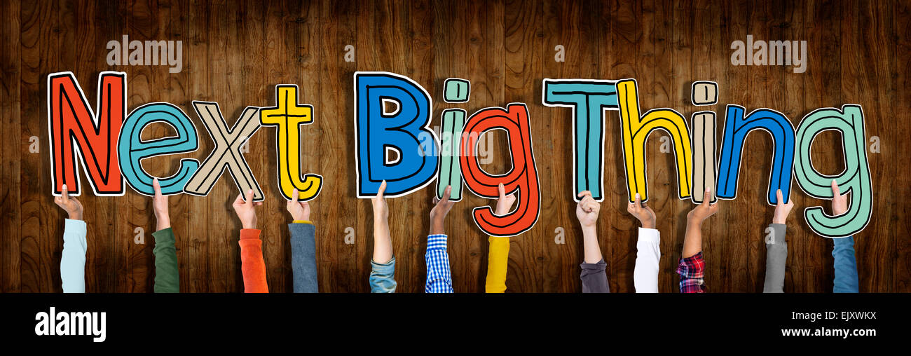 Mains tenant Concept Next Big Thing Banque D'Images