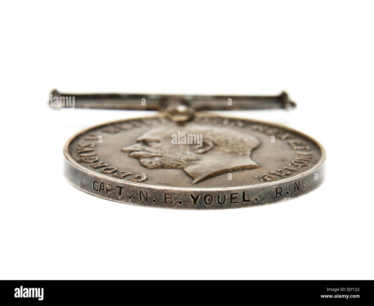 WW1 (1914-1918) Médaille de guerre britannique, décerné à Norman Burgoyne Youel de la Royal Navy. Banque D'Images