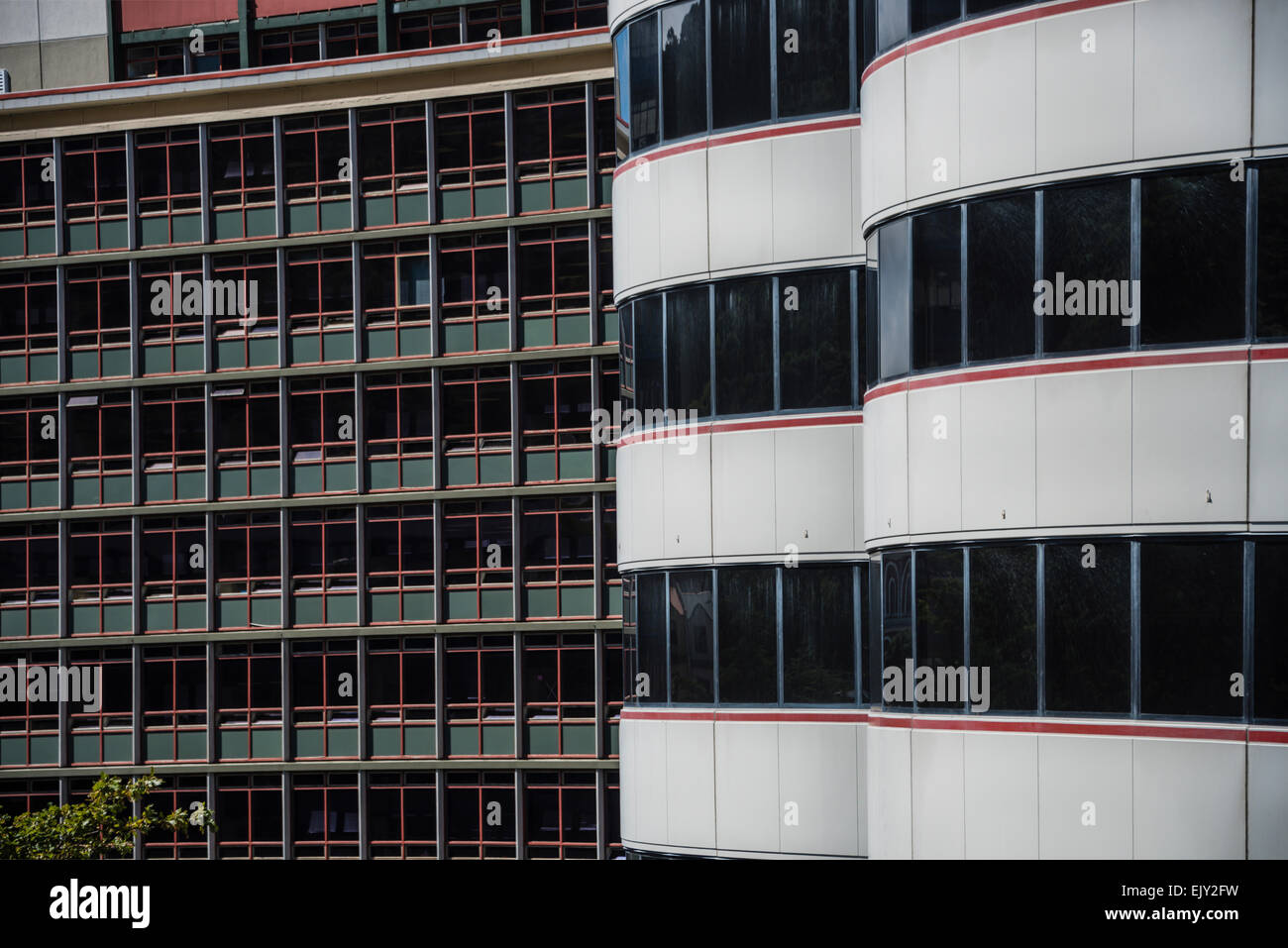 Styles architecturaux à Wellington, Île du Nord, en Nouvelle-Zélande. Banque D'Images