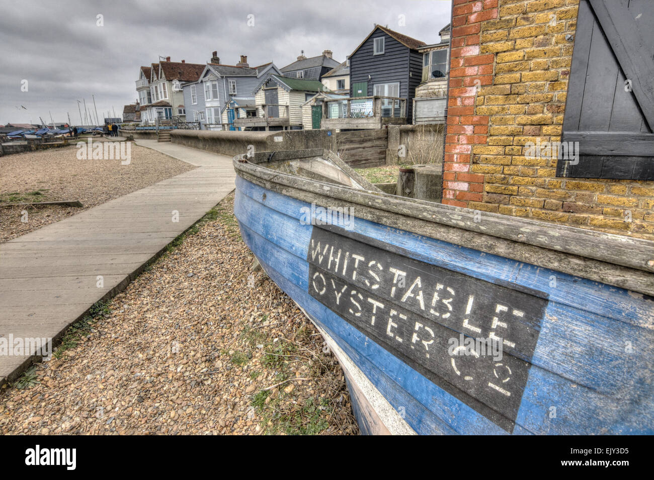 Front de mer Kent Whitstable oyster company Banque D'Images