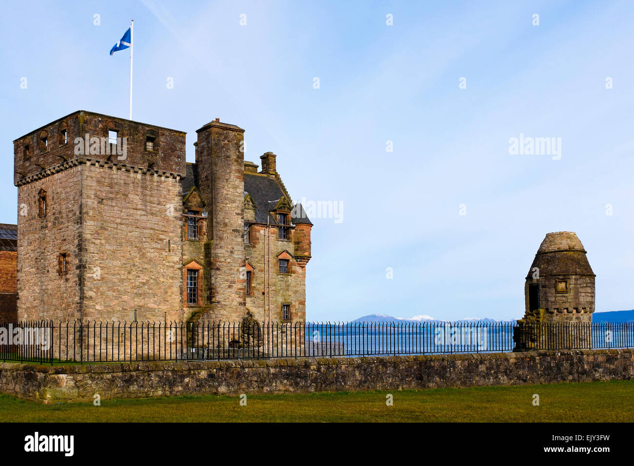 Château de Newark, dans le Firth of Clyde, Port Glasgow, près de Glasgow, Écosse, Royaume-Uni Banque D'Images