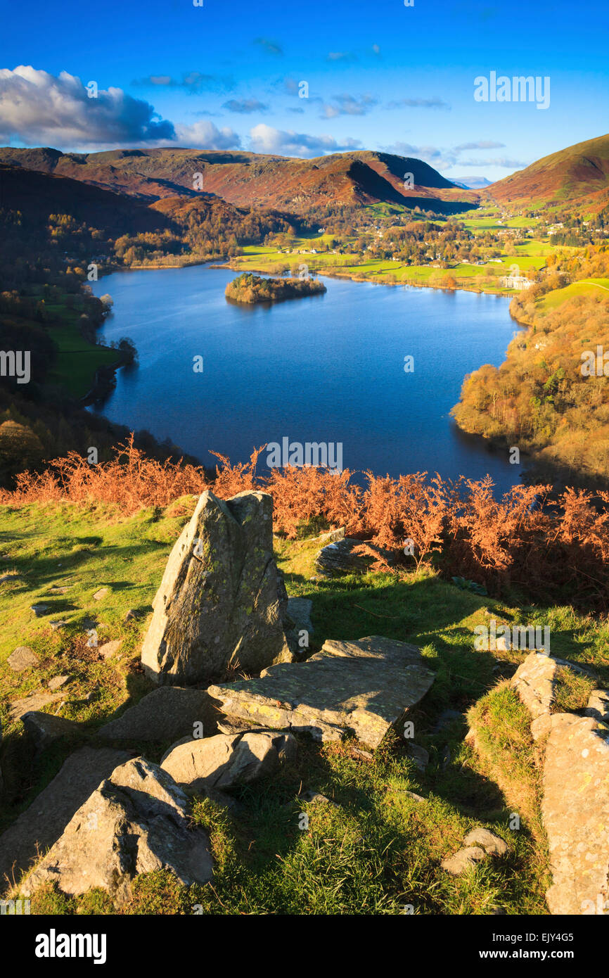 Dans le Grassmere Parc National de Lake District, capturées à partir de Loughrigg Fell. Banque D'Images