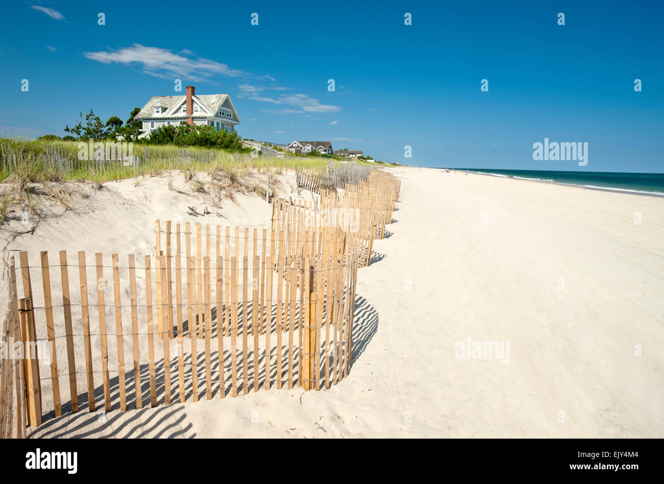 BEACH HOUSES DUNES ATLANTIC BEACH AMAGANSETT SUFFOLK COUNTY LONG ISLAND NEW YORK STATE USA Banque D'Images