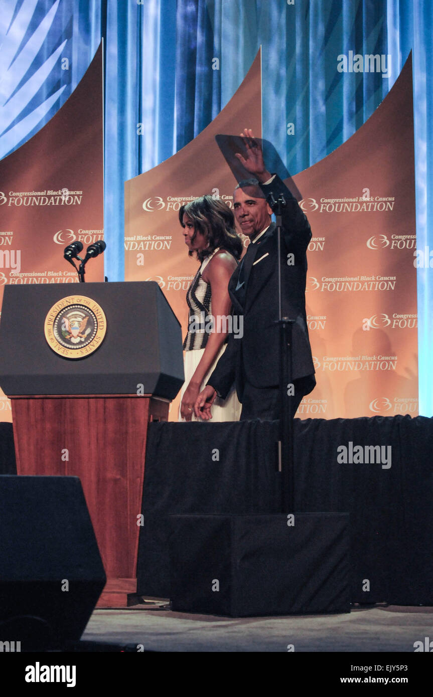 La Congressional Black Caucus Foundation 44e conférence législative annuelle de remise des prix tenue à Phoenix le Washington Convention Center comprend : Barack Obama, Michelle Obama Où : Washington, D.C., United States Quand : 27 mai 2014 Banque D'Images