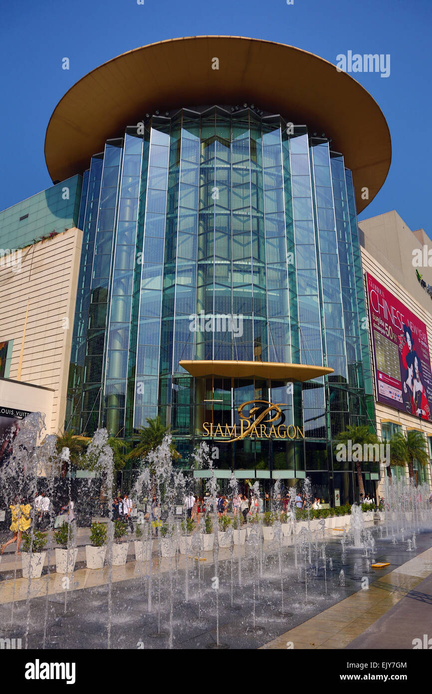 Le centre commercial Siam Paragon Mall et à Bangkok, Thaïlande Banque D'Images