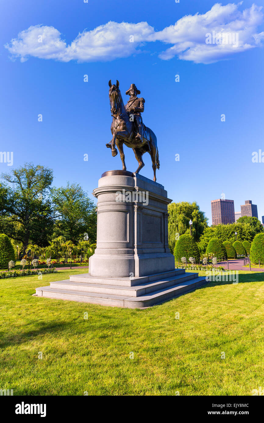 Boston Common George Washington monument au Massachusetts USA Banque D'Images