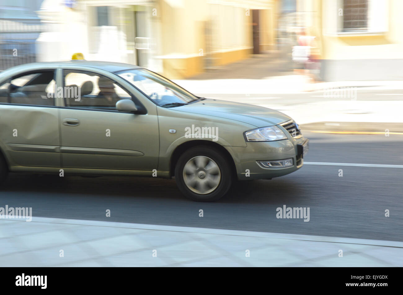 Un tour en voiture dans les rues de Moscou à la vitesse Banque D'Images