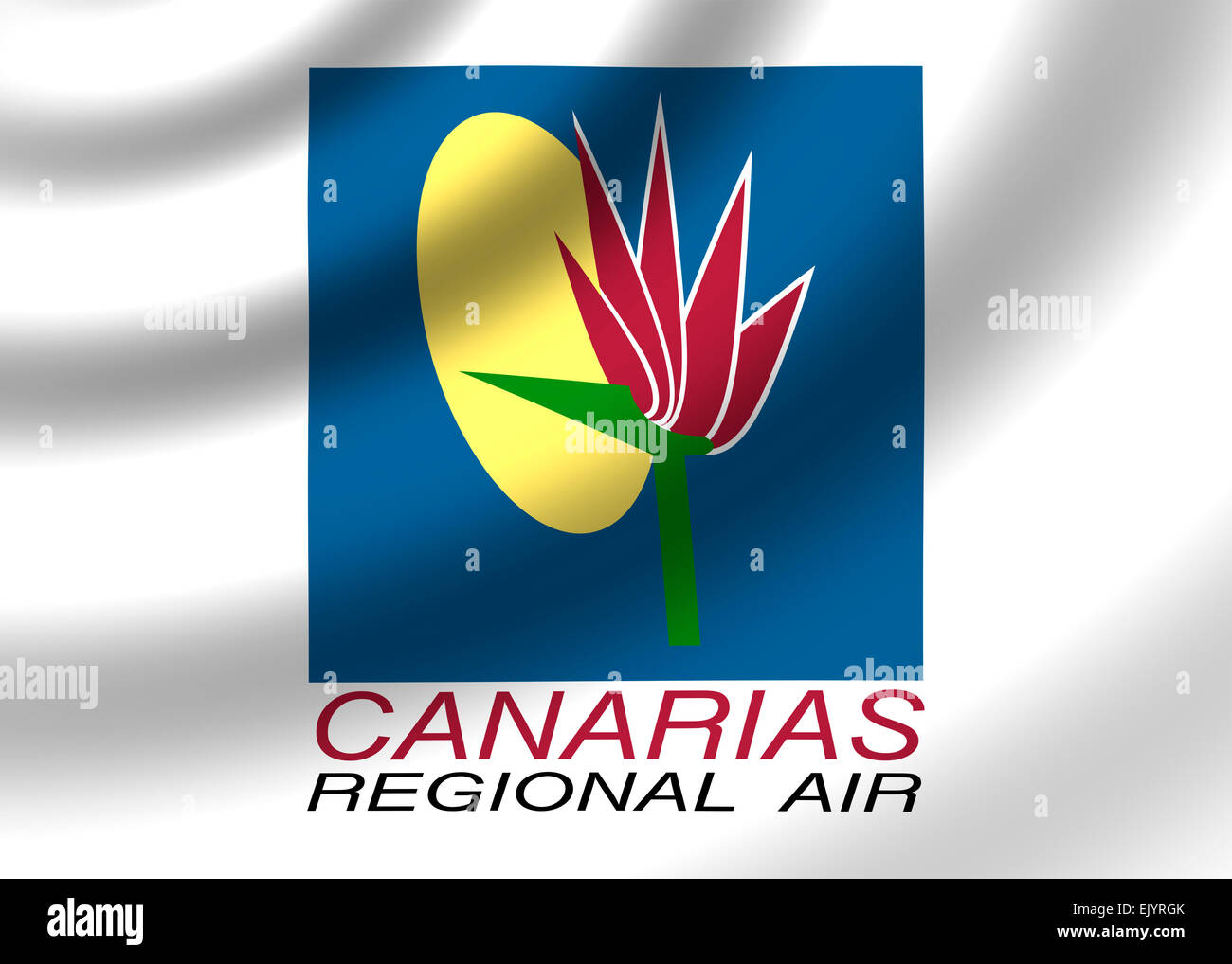 Symbole du logo de la compagnie aérienne régionale de Canarias icône drapeau emblème Banque D'Images