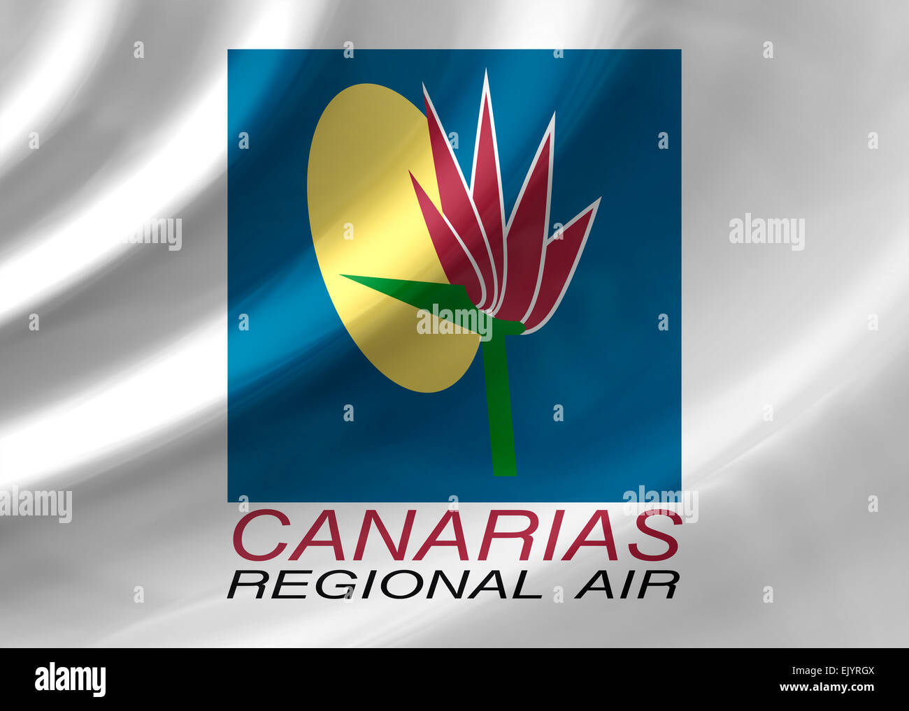 Symbole du logo de la compagnie aérienne régionale de Canarias icône drapeau emblème Banque D'Images