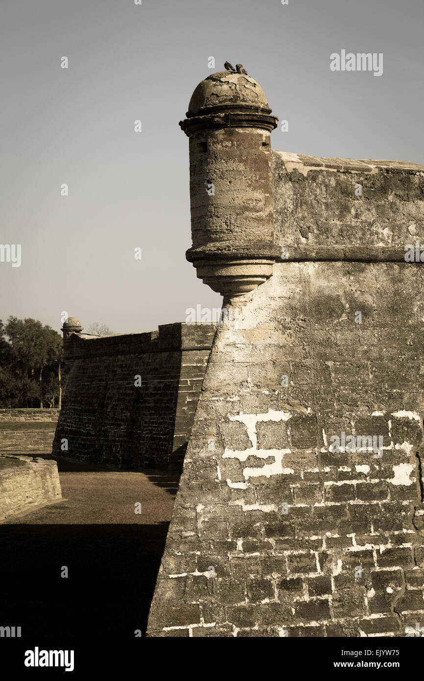 Castillo de San Marcos National Monument, Saint Augustine, Floride Banque D'Images