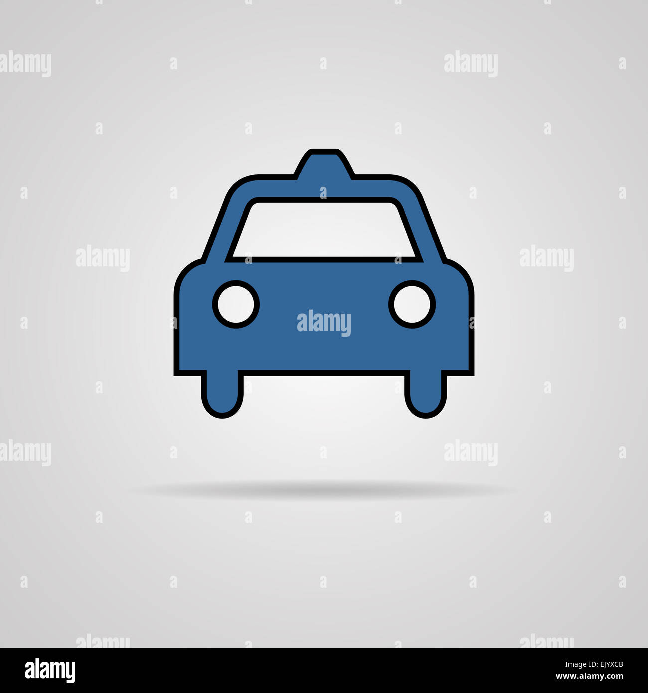 L'icône de taxi avec l'ombre. Illustration EPS10 Banque D'Images