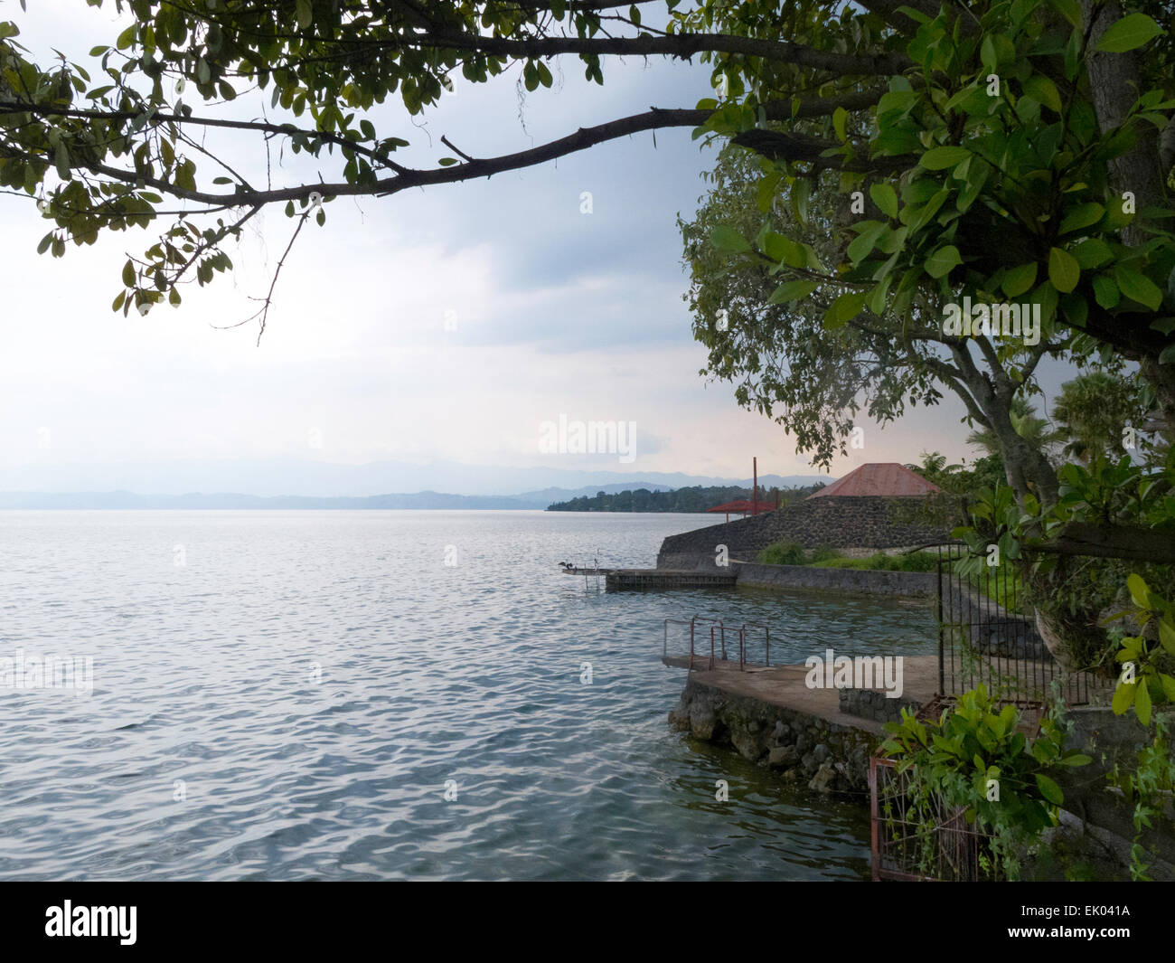 Les rives du lac Kivu à Goma, République démocratique du Congo, l'Afrique Banque D'Images