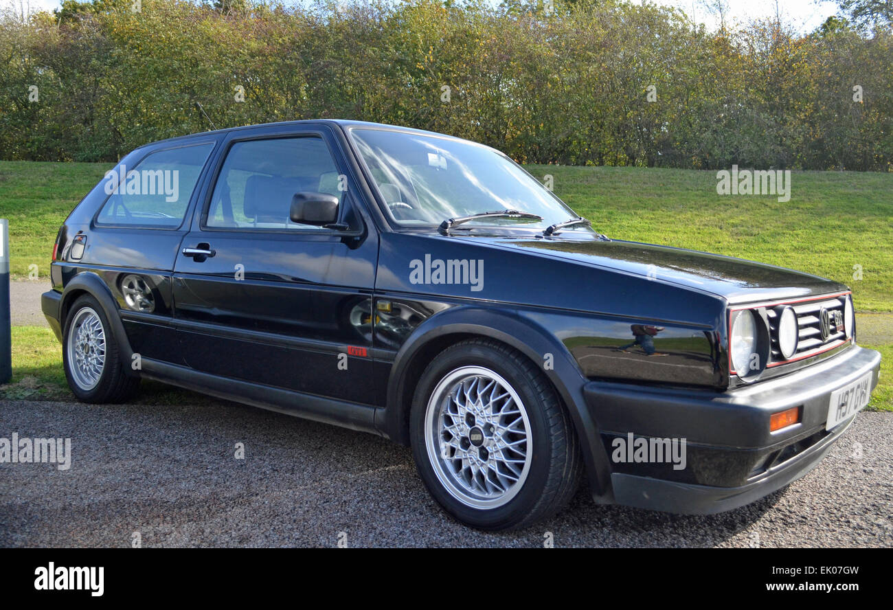 Mk2 noir Volkswagen Golf GTI Banque D'Images