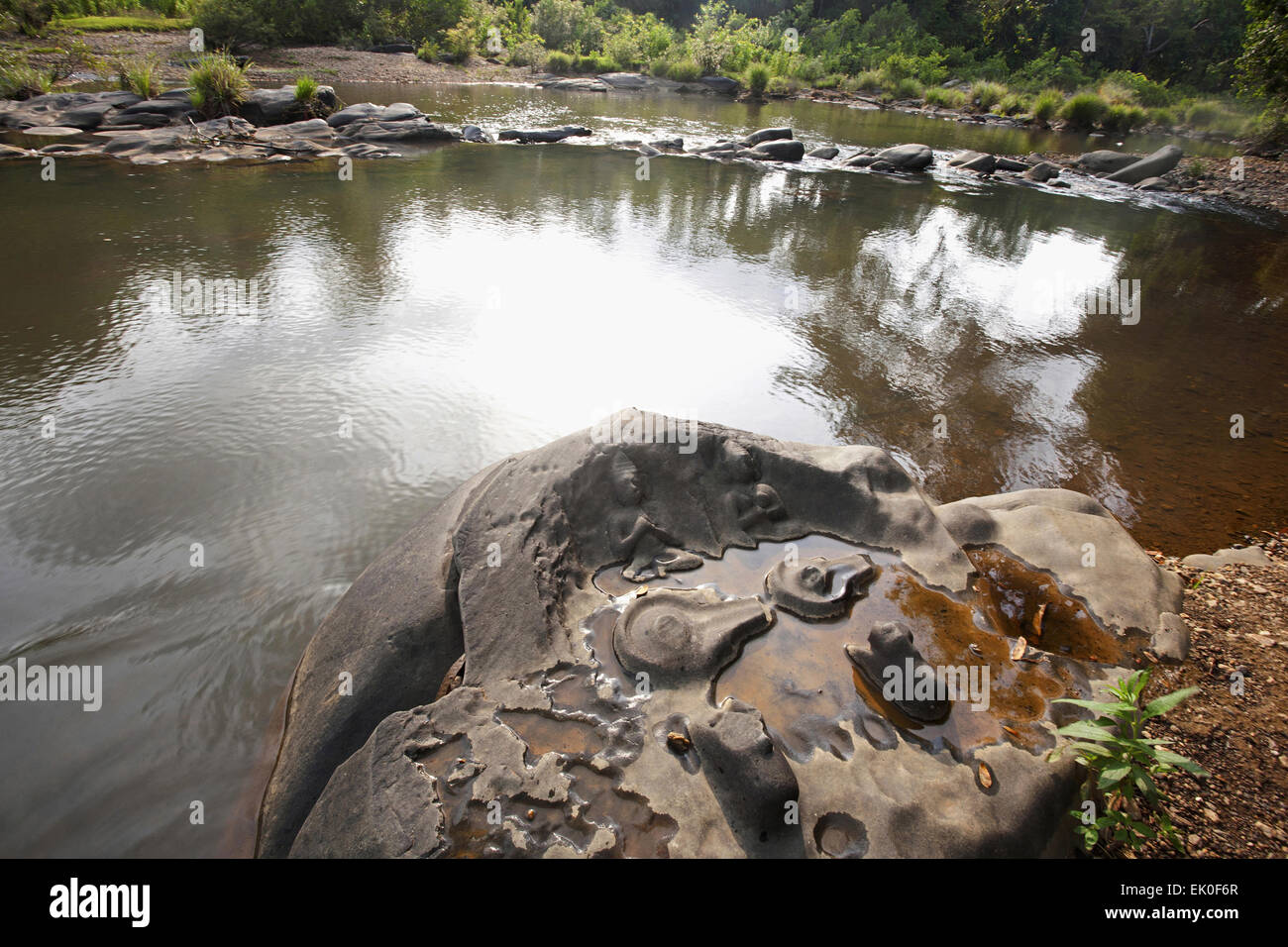 L'un des mille shivalinga, Sirsi Sahastra, Nord Kanara, Karnataka, Inde Banque D'Images