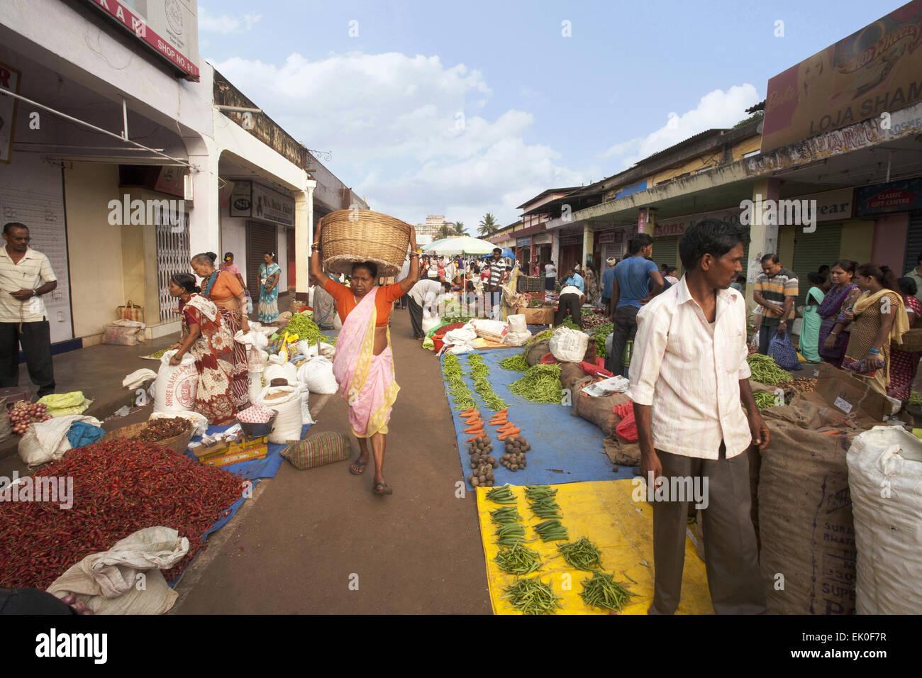 Mapusa market, Arpora, Goa, Inde Banque D'Images