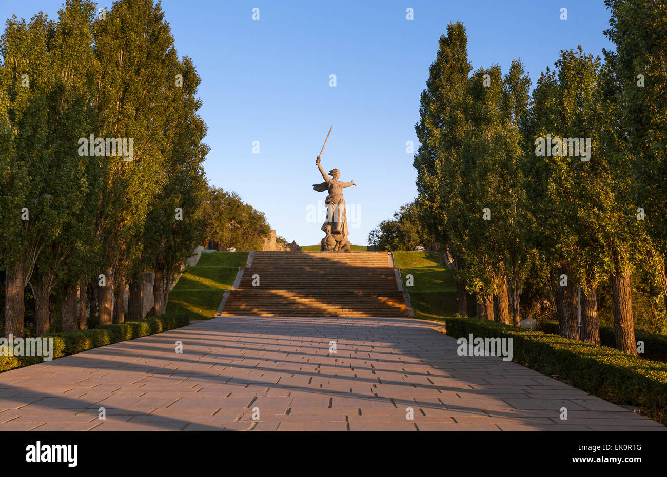 Appels 'Motherland' Memorial à Volgorad (ex-Stalingrad), la Russie. Memorial WorldWarII Banque D'Images