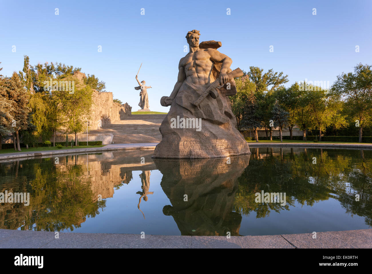 Appels 'Motherland' Memorial à Volgorad (ex-Stalingrad), la Russie. Memorial WorldWarII Banque D'Images Appels 'Motherland' Memorial à Volgorad (ex-Stalingrad), la Russie. Memorial WorldWarII Banque D'Images