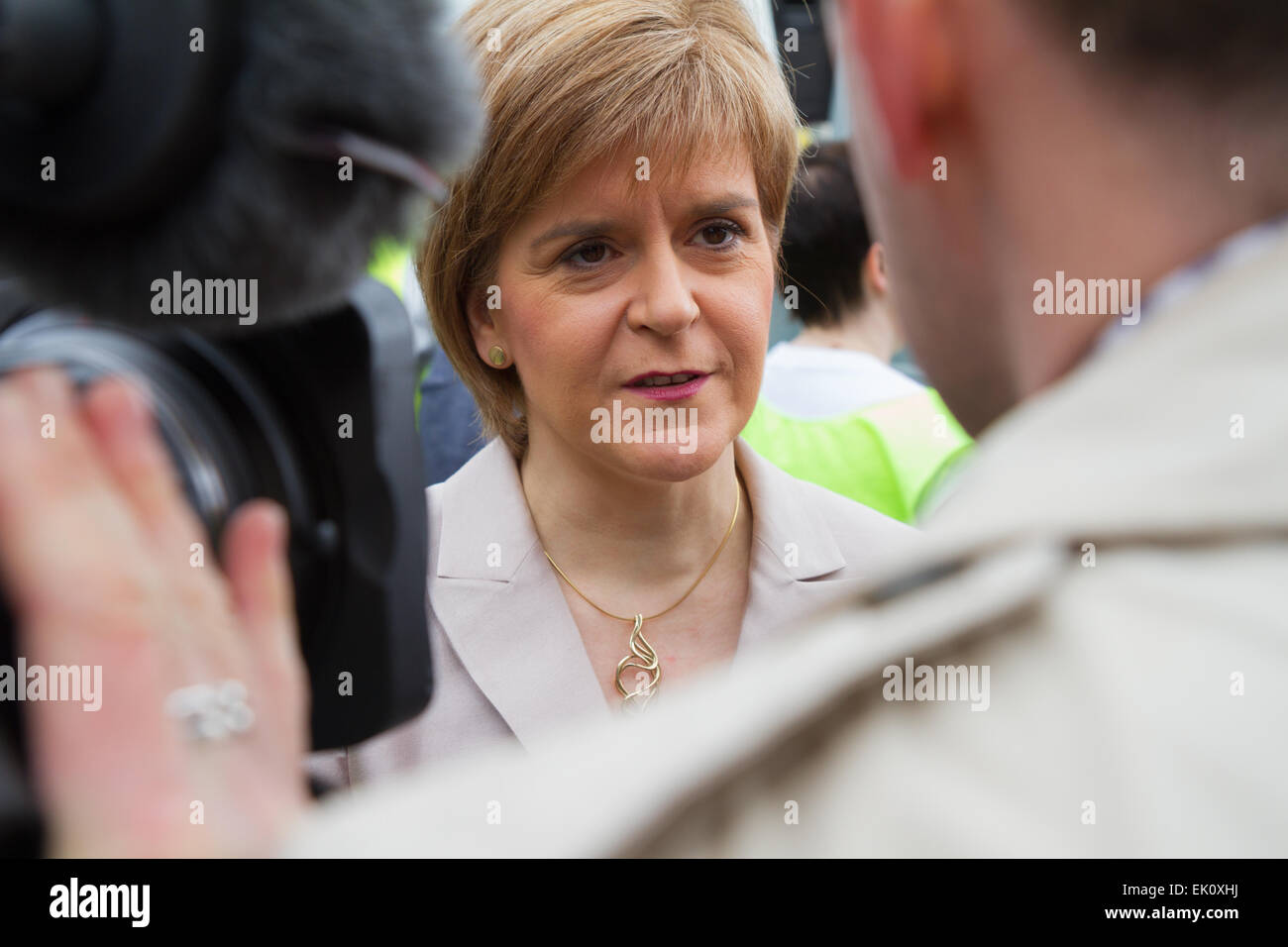 Nicola Sturgeon nouvelle interview Banque D'Images