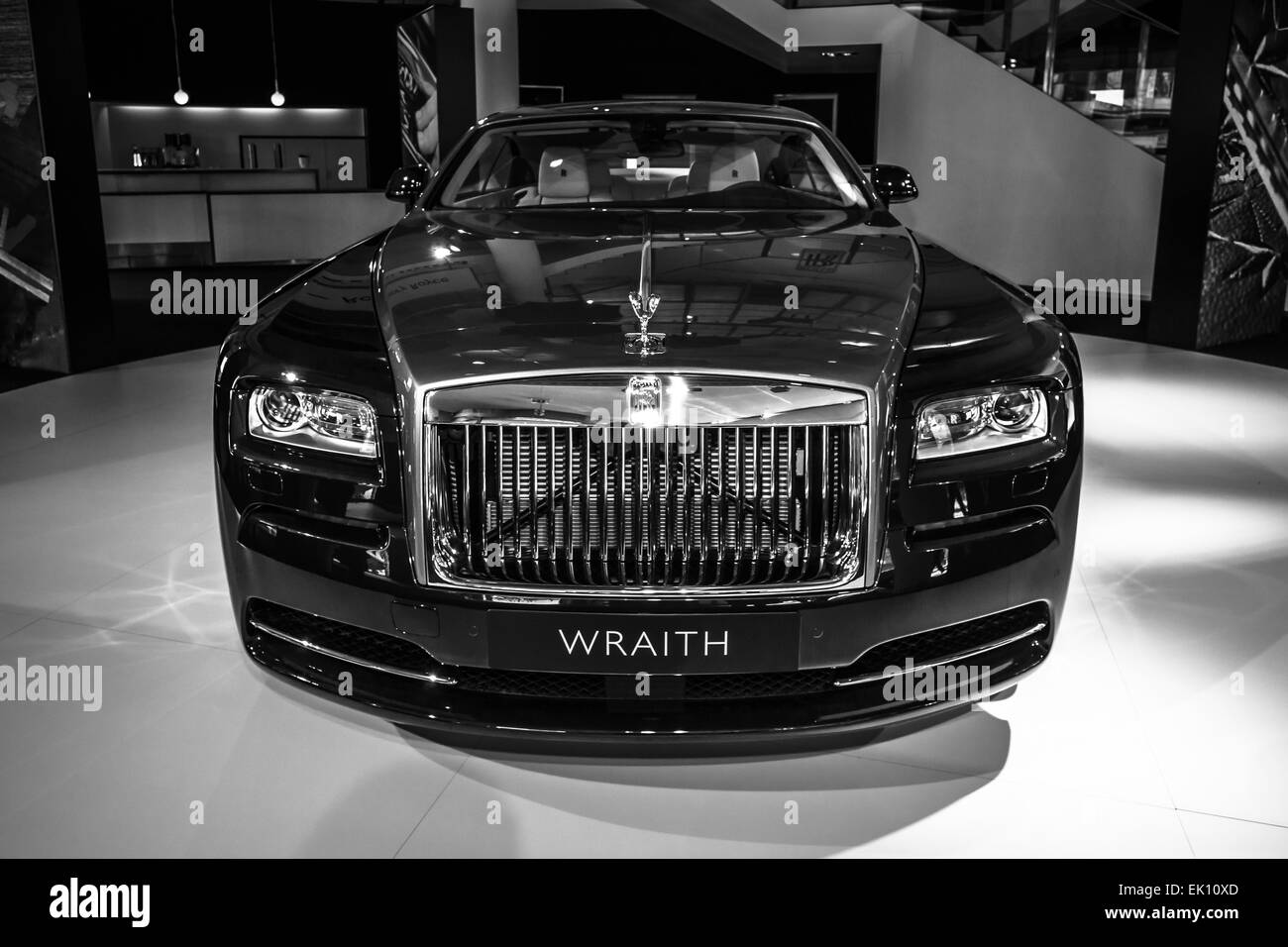 Salle d'exposition. Berline Rolls-Royce Wraith (2013). Banque D'Images