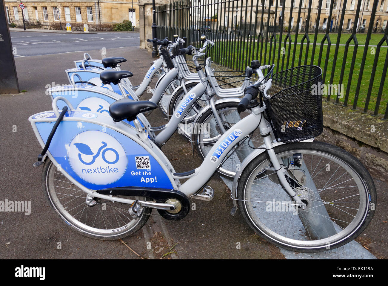 Nextbike baignoire, Sydney Place, la baignoire, Holburne Museum Banque D'Images