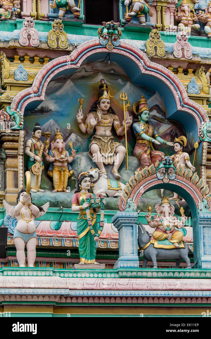 Le Temple Sri Mariamman, Singapour Banque D'Images