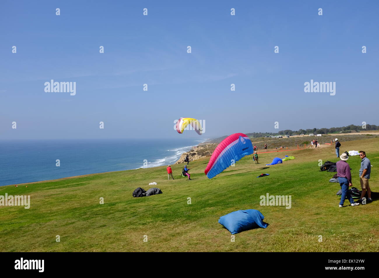 Parapente à Torrey Pines Glider Port, San Diego, CA Banque D'Images