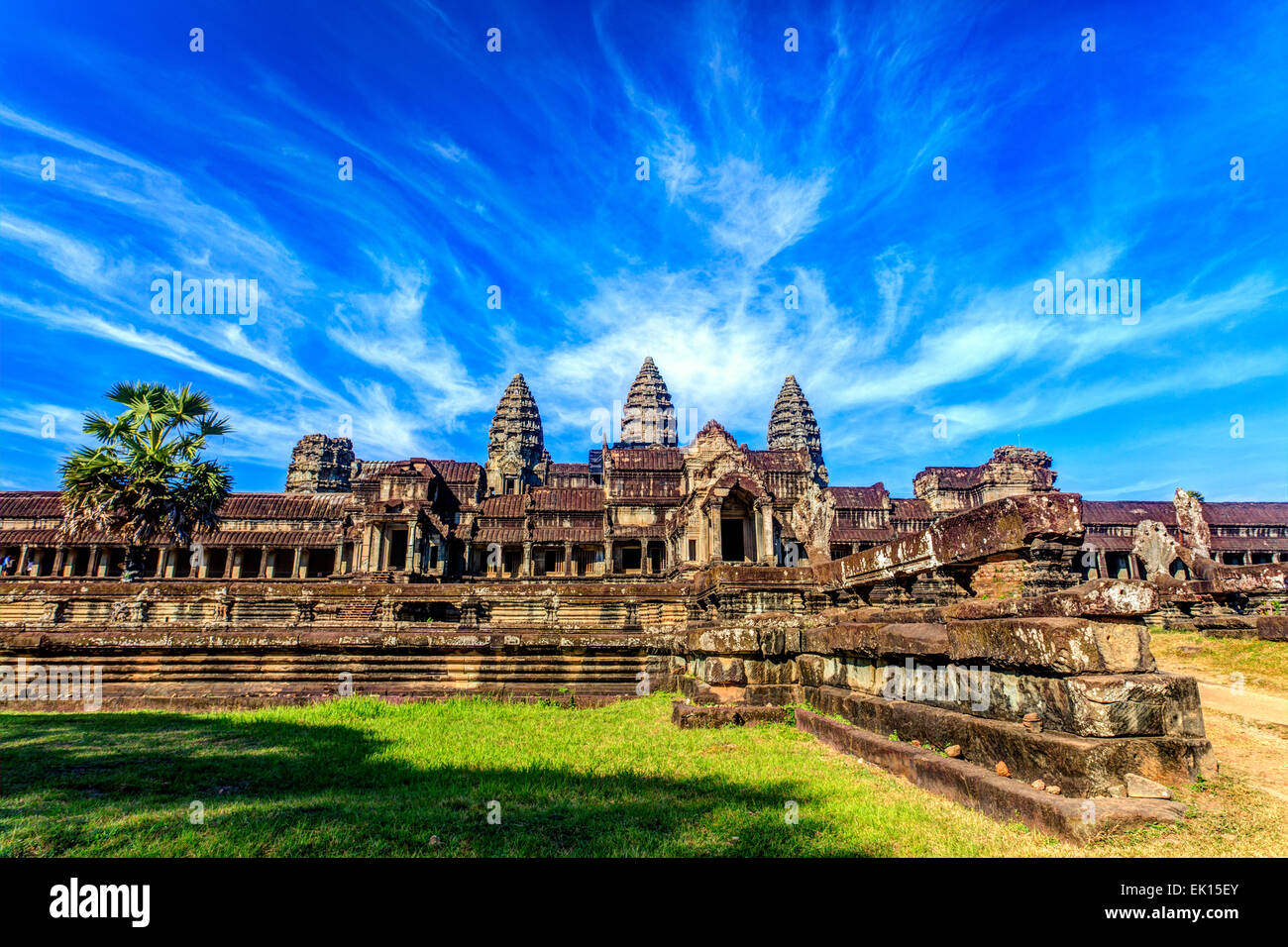 Temple d'Angkor Wat, au Cambodge Banque D'Images