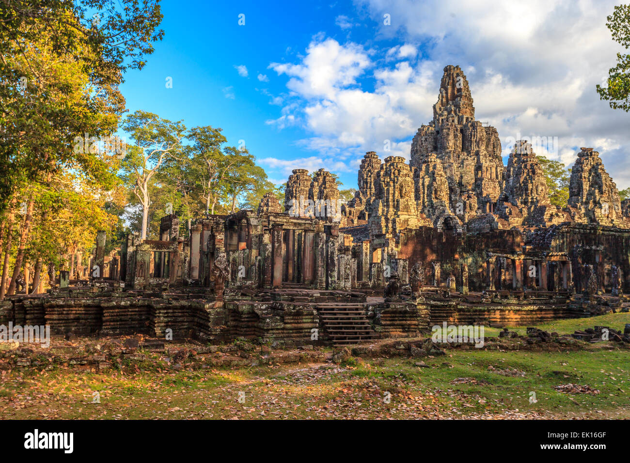 Prasat temple Bayon, Angkor, Cambodge Banque D'Images