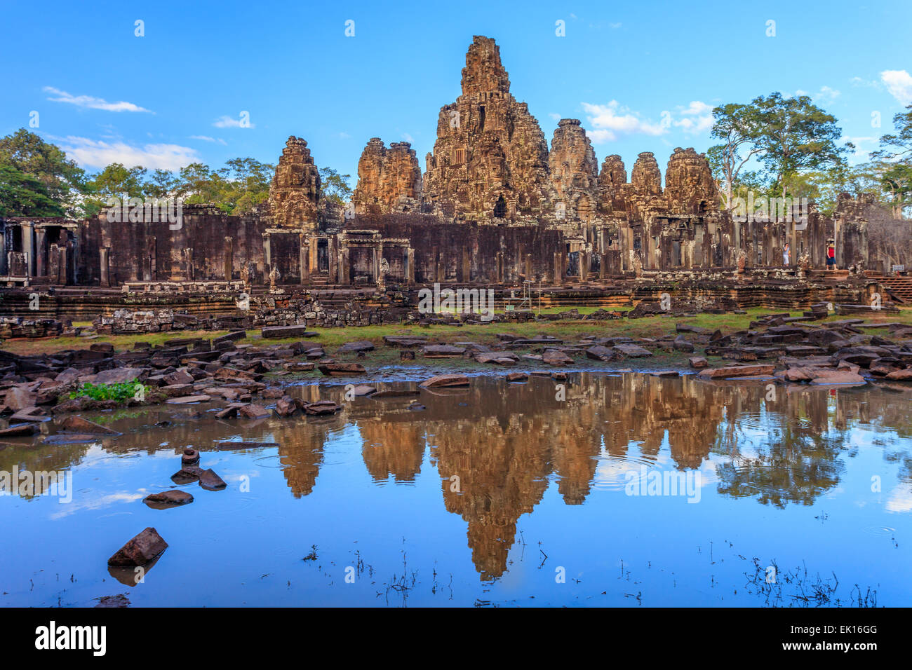 Prasat temple Bayon, Angkor, Cambodge Banque D'Images