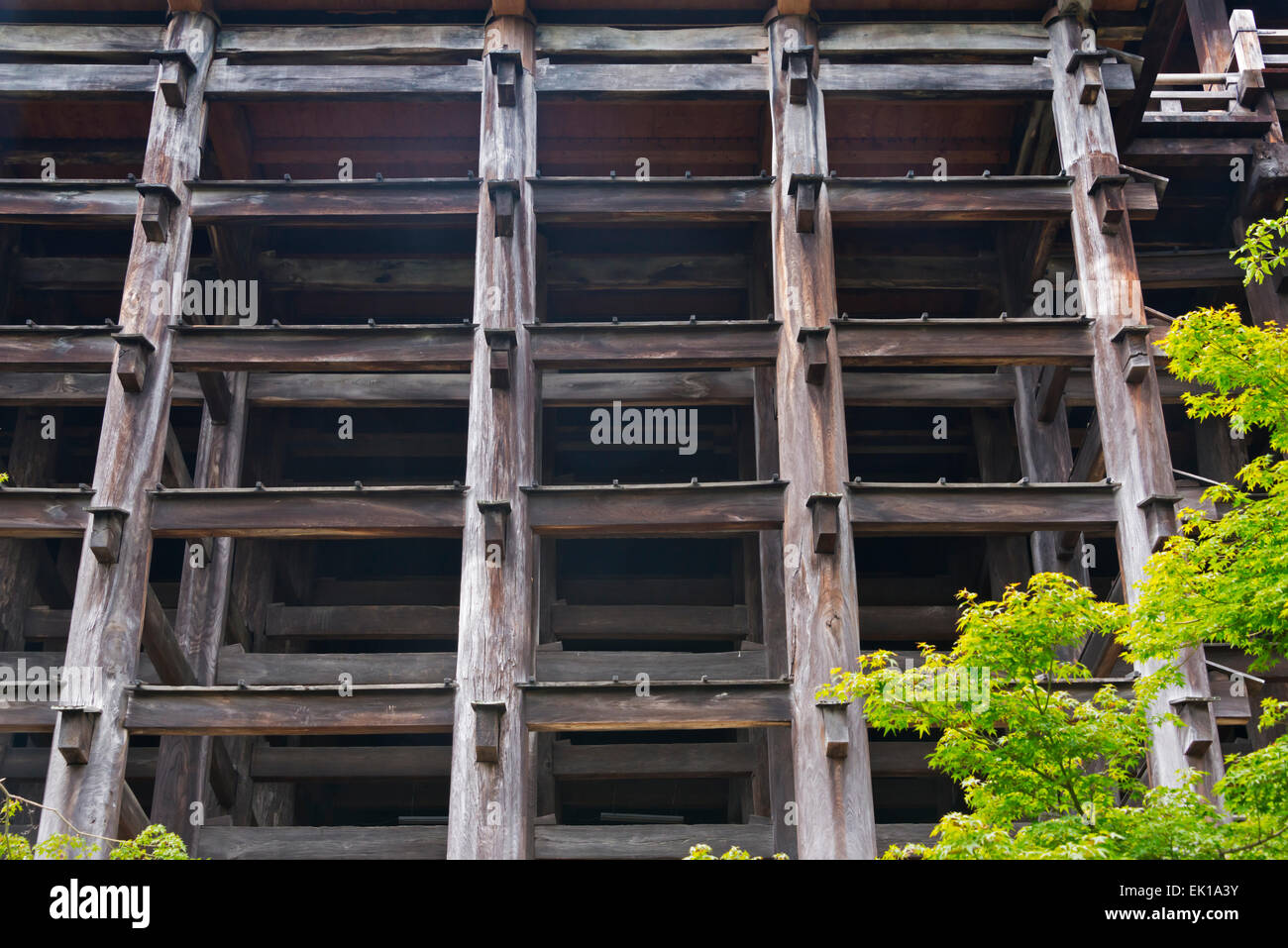 Cadre de support dans le Temple Kiyomizu-dera, Kyoto, Japon Banque D'Images