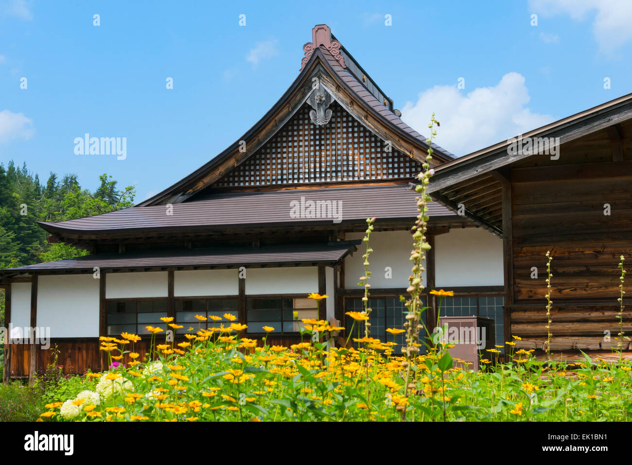 Maison traditionnelle, Shirakawa-go, préfecture de Gifu, Japon Banque D'Images