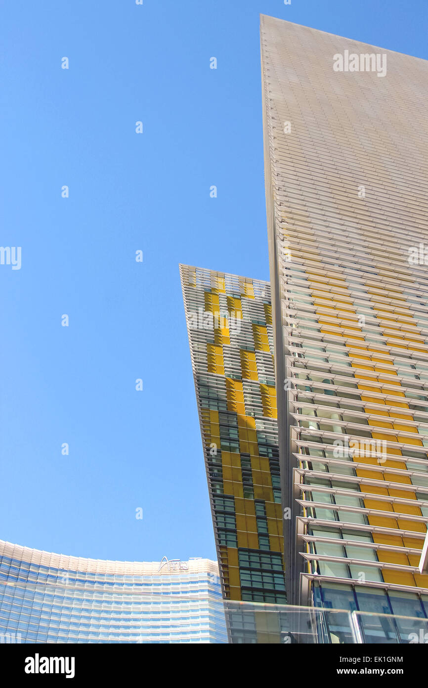 Las Vegas, Nevada, USA - 21 octobre 2013 : les bâtiments ultramodernes hôtels en centre-ville las vegas Banque D'Images