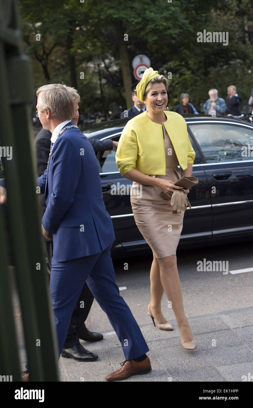 Reine maxima de l'ouverture d'un nouveau micro-organisme à Micropia musée Zoo Artis. Comprend : Reine Maxima Où : Amsterdam, Pays-Bas Quand : 30 mai 2014 Banque D'Images