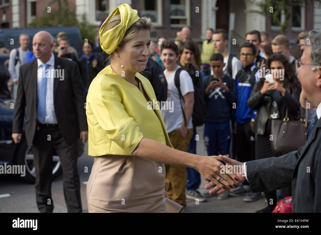 Reine maxima de l'ouverture d'un nouveau micro-organisme à Micropia musée Zoo Artis. Comprend : Reine Maxima Où : Amsterdam, Pays-Bas Quand : 30 mai 2014 Banque D'Images