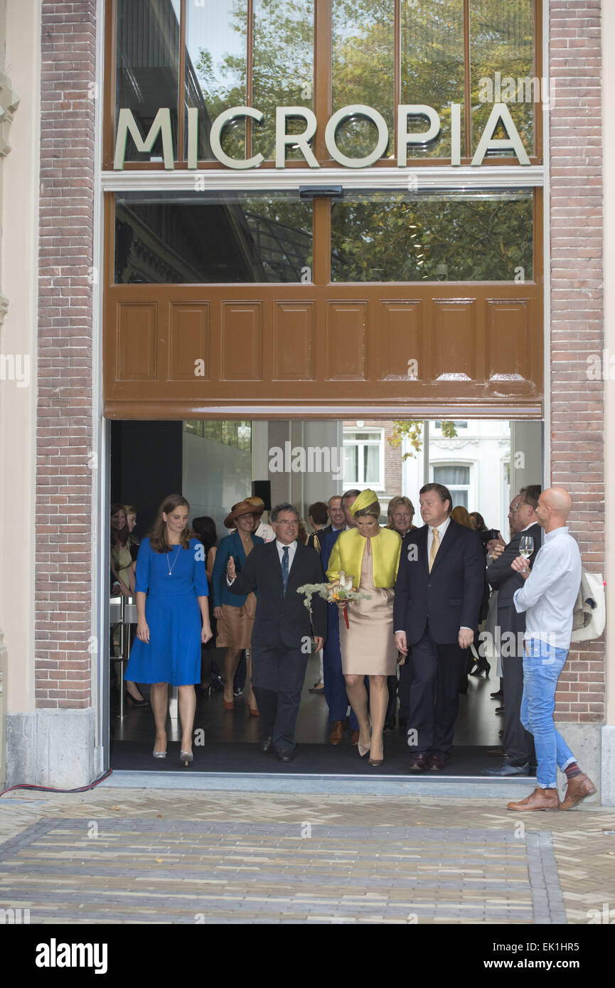 Reine maxima de l'ouverture d'un nouveau micro-organisme à Micropia musée Zoo Artis. Comprend : Reine Maxima Où : Amsterdam, Pays-Bas Quand : 30 mai 2014 Banque D'Images