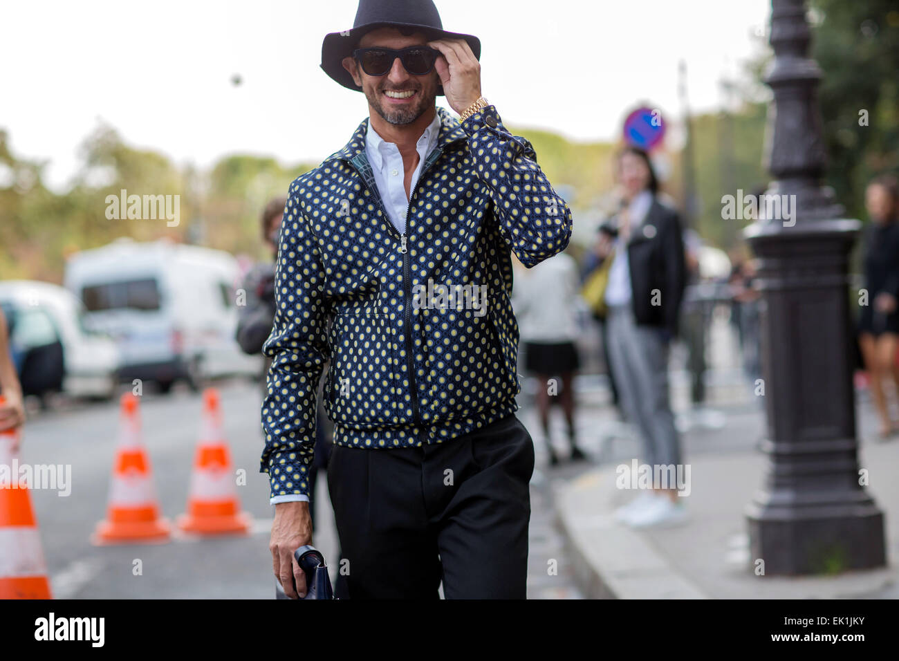 Paris Fashion Week - Spring/Summer 2015 - Streetstyle avec : Simone Marchetti Où : Paris, France Date : 29 Nov 2014 Banque D'Images